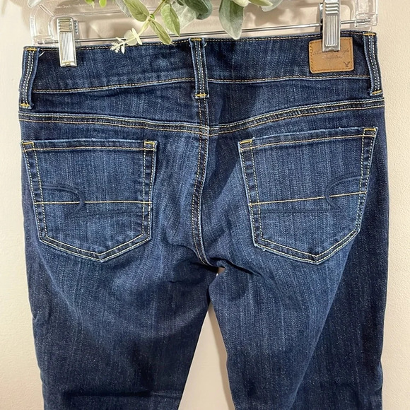 American Eagle Stretch Artist Crop Dark Wash Denim Jeans 6 - Picture 5 of 15